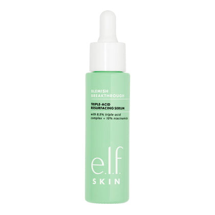 e.l.f. SKIN Blemish Breakthrough Triple-Acid Resurfacing Serum, Hydrating Night Serum For Fighting Blemishes, Helps Improve Skin Tone & Texture