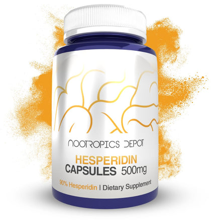 Nootropics Depot Hesperidin Capsules | 500mg | 180 Count | 90% Extract | Citrus aurantium | Supports Metabolic Function + Cardiovascular Health