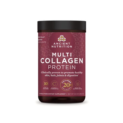 Ancient Nutrition Hydrolyzed Collagen Peptides Powder with Probiotics, Unflavored Multi Collagen Protein for Women and Men with Vitamin C, 24 Servings, Supports Skin and Nails, Gut Health, 8.6oz