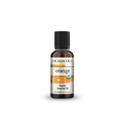 Dr. Mercola Organic Orange Essential Oil (1oz.), Refreshing, Uplifting, and Invigorating, non GMO, USDA Organic