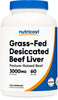 Nutricost Grass Fed Desiccated Beef Liver Capsules 3000mg (750mg Per Cap) - No Hormones, Non-GMO, Gluten Free, Pasture-Raised, Free Range Beef (240 Count (Pack of 1)) (expiry 7/01/2027)