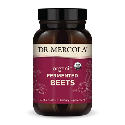 Dr. Mercola Organic Fermented Beets, 30 Servings (60 Capsules), Dietary Supplement, Essential Nutrients for Overall Health, USDA Organic, Non-GMO