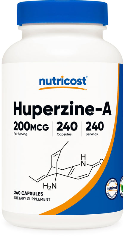 Nutricost Huperzine A Capsules 200mcg, 240 Capsules - Non-GMO, Vegetarian Friendly