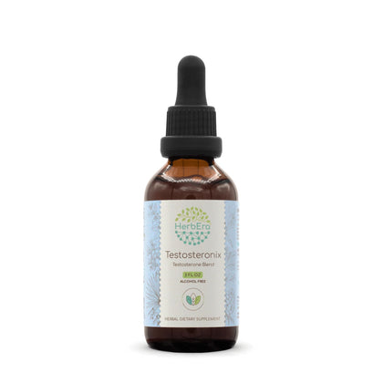 Testosteronix B60 Alcohol-FREE Extract Tincture, Concentrated Liquid Drops: Ashwagandha, Tribulus Fruit, Saw Palmetto Berry, Cardamom Pods, Barrenwort, Fenugreek. Wildcrafted: Pine Pollen. 2 Oz