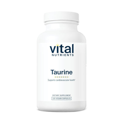 Vital Nutrients Taurine 1000mg | Vegan Amino Acid Supplement to Support Heart, Nerve and Liver Health* | Gluten, Dairy and Soy Free | Non-GMO | 120 Capsules