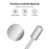 MelodySusie Safety Nail Drill Bits, 3/32'' Smooth Round Top Large Barrel Carbide Bits, Suitable for Manicure Pedicure Cuticle Gel Polishing, Beginners Bits, Silver, Series Bit-S, Fine