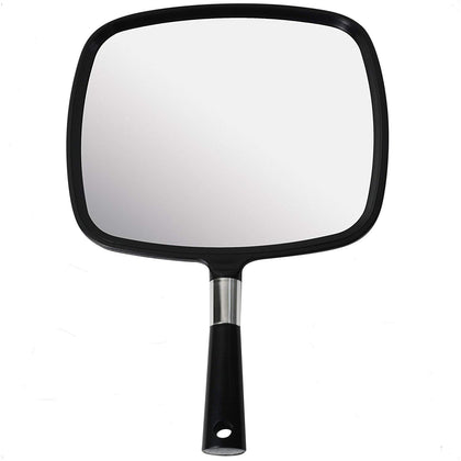 MIRRORVANA Large Hand Mirror with Comfy Handle - Black Portable Handheld Mirror - 9