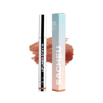 Sacheu Lip Liner Stay-N - Peel Off Lip Liner Tattoo, Peel Off Lip Stain, Long Lasting Lip Stain Peel Off, Infused with Hyaluronic Acid & Vitamin E, p-INKED