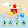 TOY Life Object Permanence Box with Tray and 3 Balls Montesorri Toys 6-12 Months Ball Drop Toy Box Wooden Baby Montessori Toys for Babies 6 to 12 Months Early Educational Montessori Toys