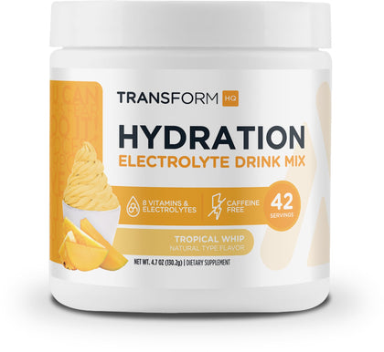 TransformHQ Hydration 42 Servings (Tropical Whip) - Electrolytes, Vitamins