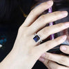 925 Sterling Silver 5.00 Carat Sapphire Ring