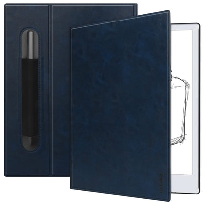 KuRoKo Slim Lightweight Book Folios Leather Case Cover for Remarkable 2 (Navy)