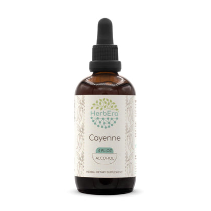 Cayenne A120 Alcohol Herbal Extract Tincture, Concentrated Liquid Drops Natural Cayenne (Capsicum annuum) Dried Pepper (4 fl oz)