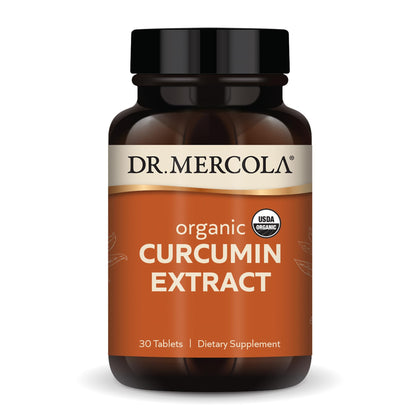 Dr. Mercola Organic Curcumin Extract, 30 Servings (30 Tablets), Dietary Supplement, Supports a Healthy Inflammatory Response, Non-GMO, Certified USDA Organic