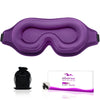 Sleep Mask for Side Sleeper, Upgraded 3D Contoured Cup Eye mask Blindfold for Man Women, Block Out Light, Eye mask with Adjustable Strap, Breathable & Soft for Sleeping, Yoga, Traveling (Purple)