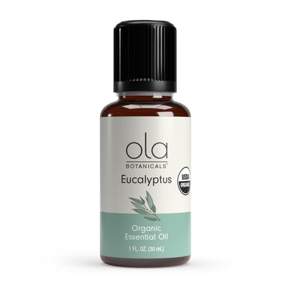 Ola Botanicals Organic Eucalyptus Essential Oil (1 Fl. Oz.), Refreshing and Soothing, Certified USDA Organic, Dr. Mercola