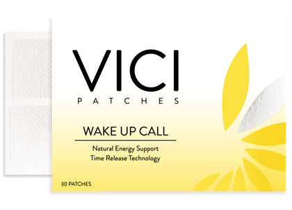 Vici Wellness Wake Up Call Patches - B12 Energy Blend for Mental Alertness (30 Patches)