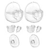 Breast Pump Parts Flange Shield 24mm Duckbill Valve Silicone Diaphragm Milk Collector Cup Set Overall Accessories Wearable Portable Compatible with MOMMED Mumgaroo Bioby S18 S21, 2 Packs 8 Pcs