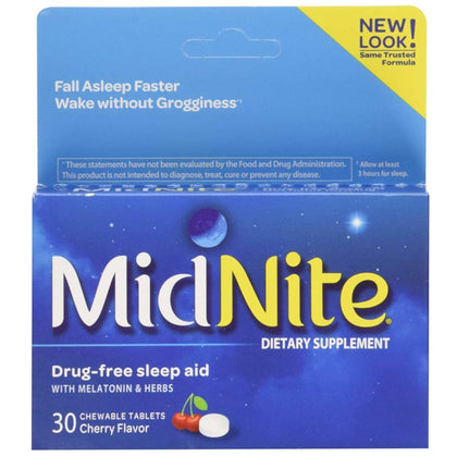 MidNite Natural Sleep Supplement, 30 Count Box