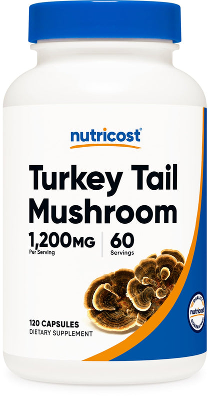 Nutricost Turkey Tail Mushroom Capsules 1200mg, 60 Servings (120 Capsules) - Gluten Free, Non-GMO, and Vegetarian Friendly