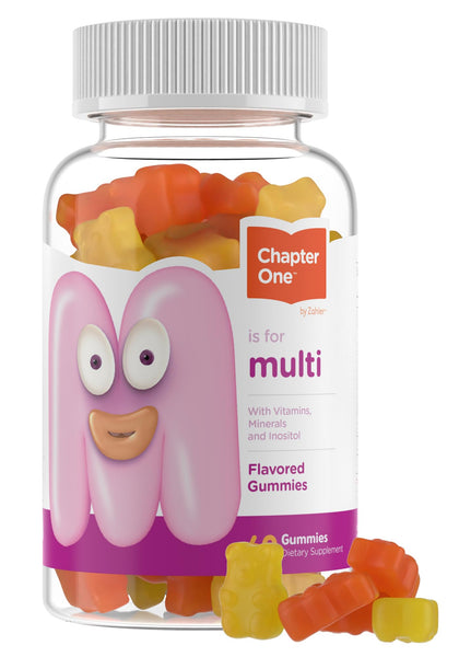 Zahler - Chapter One Kids Multivitamin Gummy with 13 Vitamins & Nutrients (60 Flavored Gummies) - Certified Kosher Kids Vitamins Including Vitamin C, D3, Zinc & More - Delicious Multivitamin Gummies