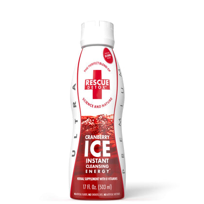 Rescue Detox ICE - Cranberry Flavor - 17oz | Works in 90 Minutes Up to 5 Hours