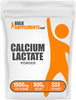 BulkSupplements.com Calcium Lactate Powder - Calcium Supplement, Calcium Lactate Food Grade - Calcium Lactate Supplement, 1500mg per Serving (200mg Calcium), 500g (1.1 lbs) (Pack of 1)