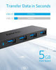 anker 4-port usb 3.0 hub, ultra-slim data usb hub with 2 ft extended cable [charging not supported], for macbook, mac pro, mac mini, imac, surface pro, xps, pc, flash drive, mobile hdd