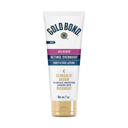 Gold Bond Age Renew Retinol Overnight Body & Face Lotion, With Retinol & Peptide Complex, 7 oz.