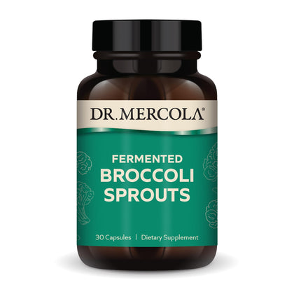 Dr. Mercola Fermented Broccoli Sprouts, 30 Servings (30 Capsules), Dietary Supplement, Supports Detoxification Processes, Fermented Nutrients, Non-GMO