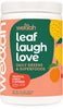 Wellah Leaf, Laugh, Love Super Greens Powder (Tropical Punch) 30 Servings - Superfood Supplement Drink Mix