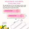 Perineal Ice Packs for Postpartum Reusable, Perineal Cold Packs, Postpartum Hemorrhoid Pain Childbirth Recovery Care, 2 Gel Pads+5 Washable Sleeves (Pink)