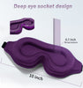 Sleep Mask for Side Sleeper, Upgraded 3D Contoured Cup Eye mask Blindfold for Man Women, Block Out Light, Eye mask with Adjustable Strap, Breathable & Soft for Sleeping, Yoga, Traveling (Purple)