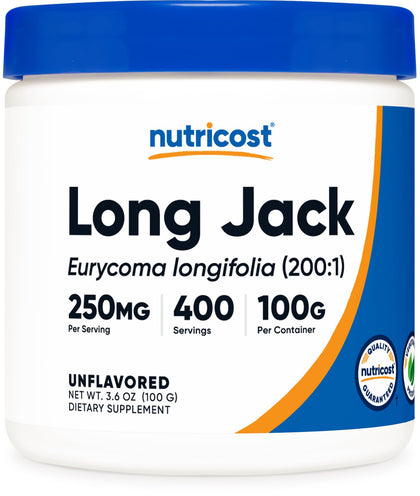 Nutricost LongJack (Eurycoma Longifolia) 100:1 Extract Powder 100 Grams