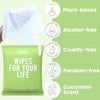 HyperGo Body Wipes - No Rinse Wet Wipes for Adults, All Natural Shower Bathing Wipes, Refreshing Body and Face Cleansing Wipes for Women and Men, 40 Extra Large Disposable Washcloths, 12x12 Cucumber