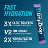 DripDrop Hydration Juicy Variety Pack Electrolyte Drink Mix Single-Serve Powder Packets- Grape, Fruit Punch, Strawberry Lemonade, Cherry - 32 Servings