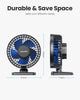 Gaiatop USB Desk Fan, Small But Powerful, Portable Quiet 3 Speeds Wind Desktop Personal Fan, Adjustment Mini Fan Table Fan for Better Cooling, Home Office Car Indoor Outdoor(Blue)