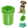 Comotech Dog Paw Cleaner, Portable Dog Paw Washer Pet Cleaning Silicone Brush with 3 Absorbent Towel, Pet Foot Cleaner for Small Breed Dogs(Green)