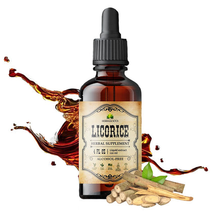 Licorice Root Extract 4Fl oz - Glycyrrhiza Glabra - Organic Herbal Supplement for Digestion Restore Respiratory Health Fatigue & Immunity Support Vegan Gluten Free Liquid Tincture