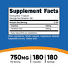 Nutricost L-Arginine L-Ornithine 750mg; 180 Capsules