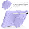 YINLAI for iPad 9th 8th 7th Generation Case,iPad 10.2 Inch 9 8 7 Gen 2021/2020/2019 Case,iPad air 3 Case with Pencil Holder Butterfly Kickstand Kid Girl Shockproof Protective Cover, Lavender Purple