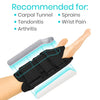 Vive Carpal Tunnel Wrist Brace (Left or Right) - Arm Compression Hand Support Splint - for Men, Women, Kids, Bowling, Tendonitis, Arthritis, Athletic Pain, Sports, Golf - Universal Adjustable Fit