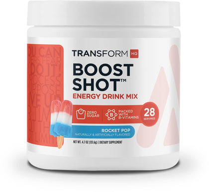 TransformHQ Boost Shot (28 Servings, Rocket Pop) | Energy Without the Crash - Gluten Free, Non-GMO