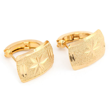 24k gold plated filigree diamond cut style african jewelry ethiopian earring(style a)