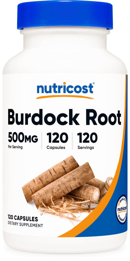 Nutricost Burdock Root 500mg, 120 Capsules - Gluten free, Non-GMO, Vegetarian Friendly