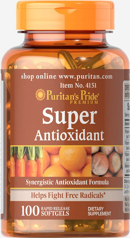 Puritan's Pride Formula, Softgels by Super Antioxidant 100 Count (Pack of 1)