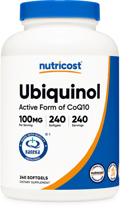 Nutricost Ubiquinol Softgels (120 Softgels | 100 mg Per Serving) - Superior Absorption Antioxidant | Active Form of CoQ10 - Gluten Free, Non-GMO