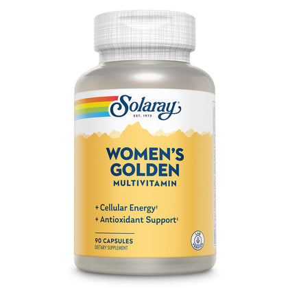 SOLARAY Women's Golden Multi-Vita-min Capsules, 90 Count