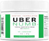 Uber Numb 5% Lidocaine Topical Numbing Cream Maximum Strength, 2 oz, Pain Relief Cream Anesthetic Cream Infused with Vitamin E and Allantoin