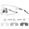 KAPVOE Photochromic Cycling Glasses MTB Clear Mountain Bike Transition Bicycle Sunglasses for Men Women